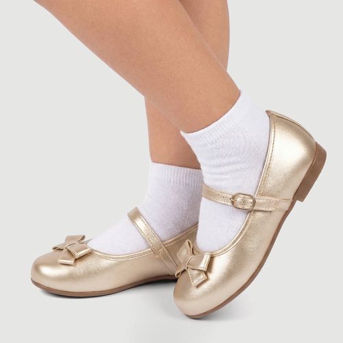 Sandália Ortobaby Ouro Estampado Amarelo - PNB