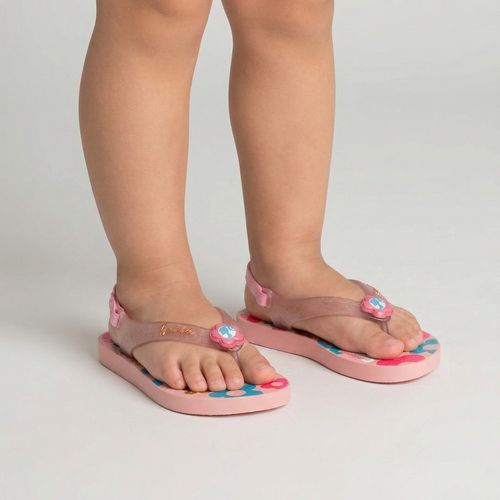 Chinelo Barbie Infantil De Dedo Estampado Rosa Em Pvc - Ipanema