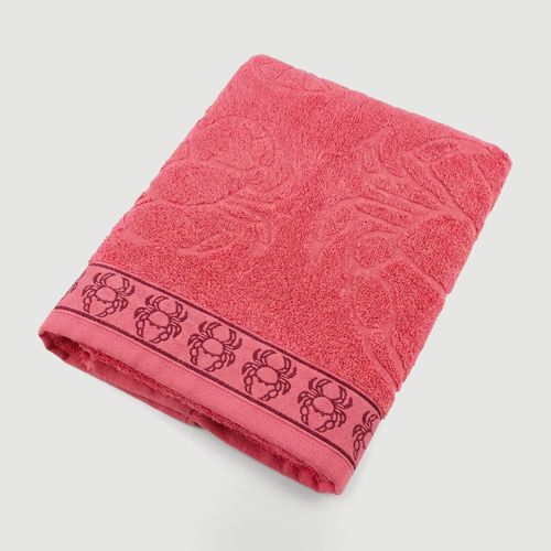 Toalha de Praia Jacquard em Algodão  Coral - Olinda