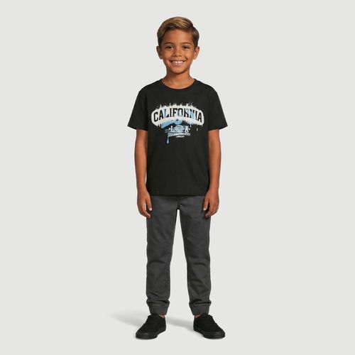 Camiseta Masculina Manga Curta Estampa California Grafite Preta - Yeapp