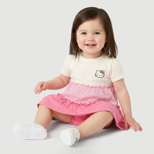 Vestido Hello Kitty com Calcinha Saia 3 Marias com Patch Creme - Hello Kitty