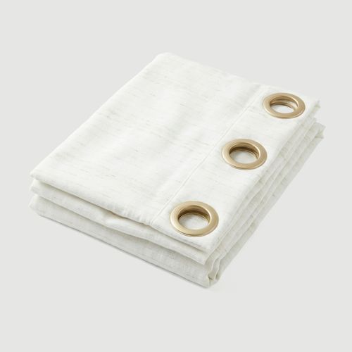 Cortina para Varão Malta 4,00 x 2,60 m com Ilhós Lisa Bege - Pernambucanas Casa