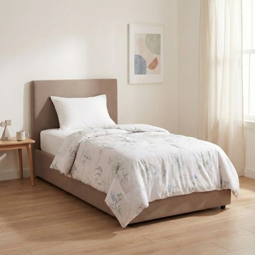 Edredom Solteiro Rolinho Sadi Flowers Microfibra Floral Branco - Pernambucanas Casa