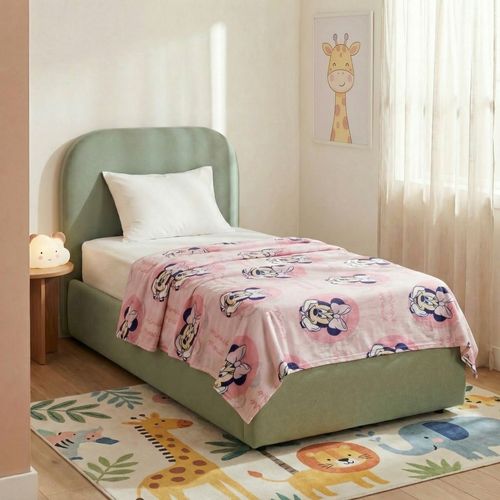 Jogo de Cama Minnie Mouse Infantil Dots Club em Malha de Algodão Rosa - Disney