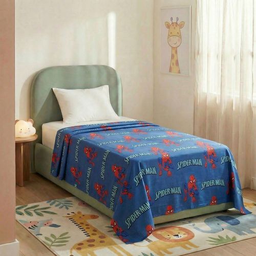 Jogo de cama Homem-Aranha classic lar estampa personagem azul - Marvel