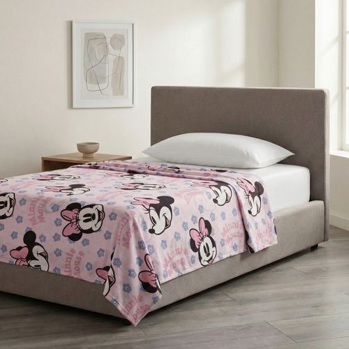 Jogo de Cama Infantil em Malha Minnie Mouse Estampado Lilás - Disney