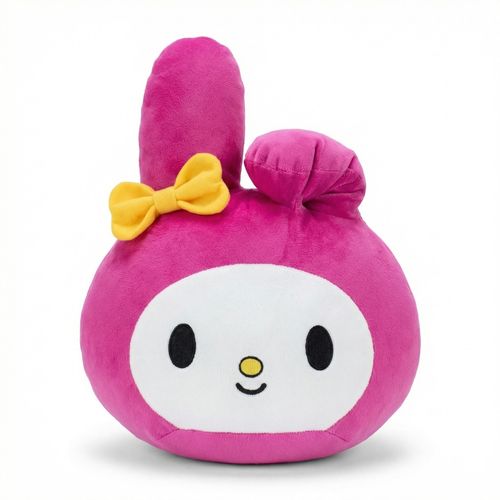 Almofada formato My Melody 3D com orelhas rosa em pelúcia - Hello Kitty