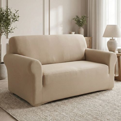 Capa para Sofá em Malha Gel 2 Lugares Lisa Bege - Pernambucanas Casa