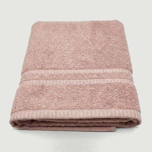 Toalha de Rosto Oliver com faixa decorativa rosa 100% algodão - Dohler