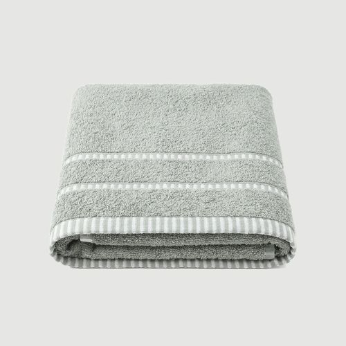 Toalha de Banho Oliver com Barrado em Relevo Verde - Dohler