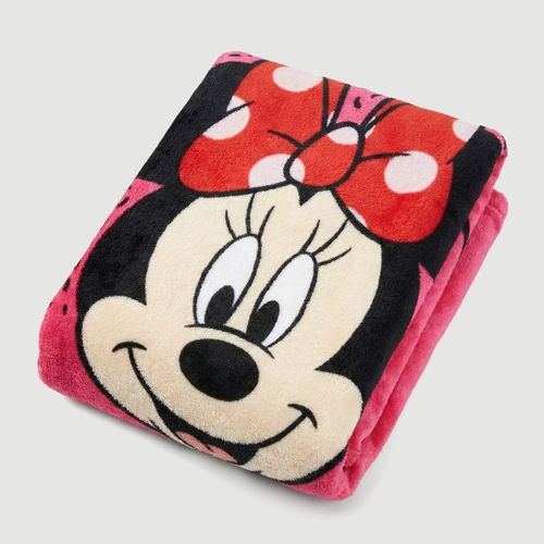 Toalha de banho com capuz aveludada Minnie Lar rosa 100% algodão - Disney