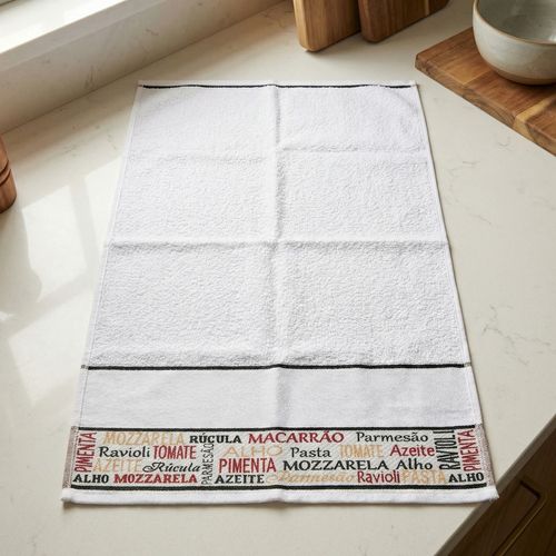 Pano de Copa Art Ingredientes Algodão Creme - Pernambucanas Casa