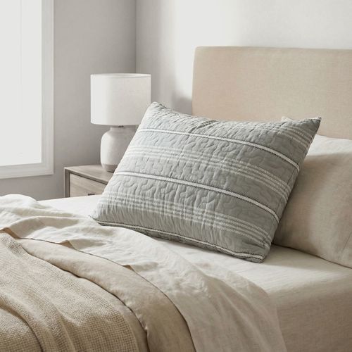 Porta-Travesseiro New Basic Listra Cinza - Oliveira Lopes