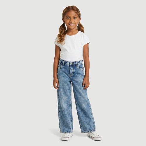 Calça Jeans Feminina Wide Cintura Alta Azul - Ink