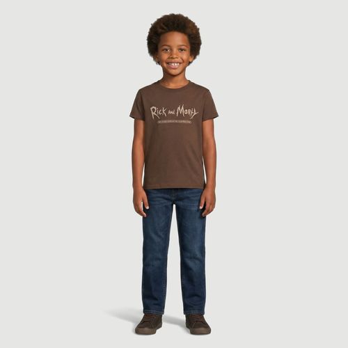 Camiseta Masculina Manga Curta Estampa Logo Marrom - Warner