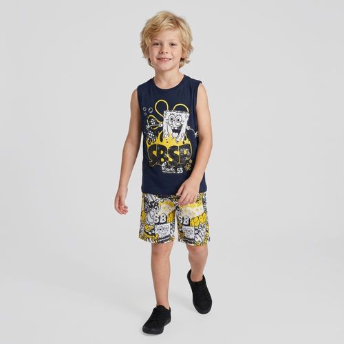 Conjunto Masculino Preto Estampado Nickelodeon