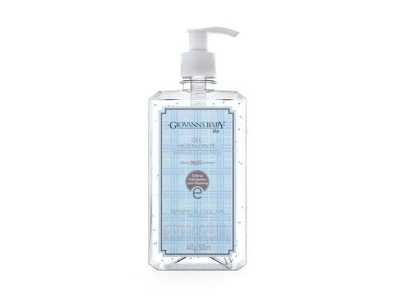 Álcool em Gel Higienizante Giovanna Baby Blue 500ml 70º GL | 70° INPM