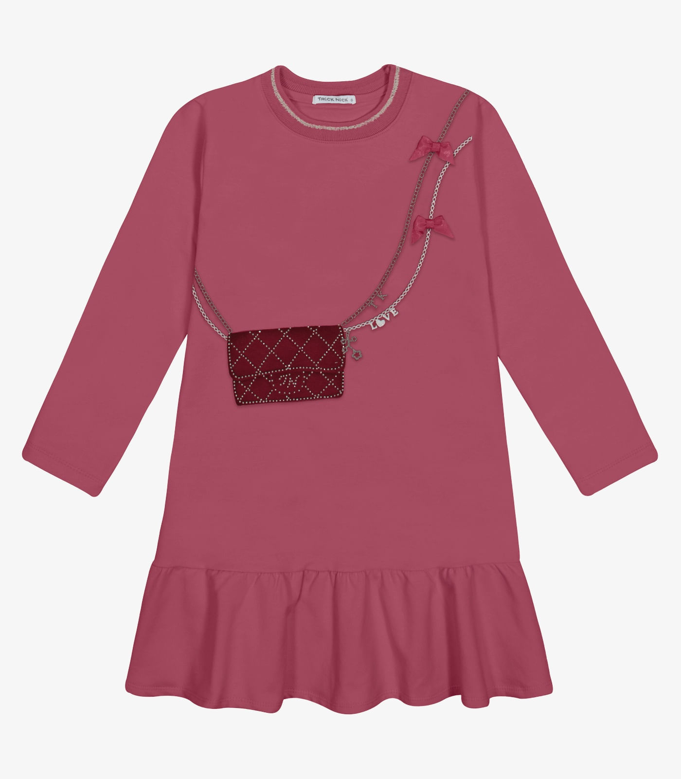 Vestido Manga Longa Trick Nick Vermelho | FastStore PDP