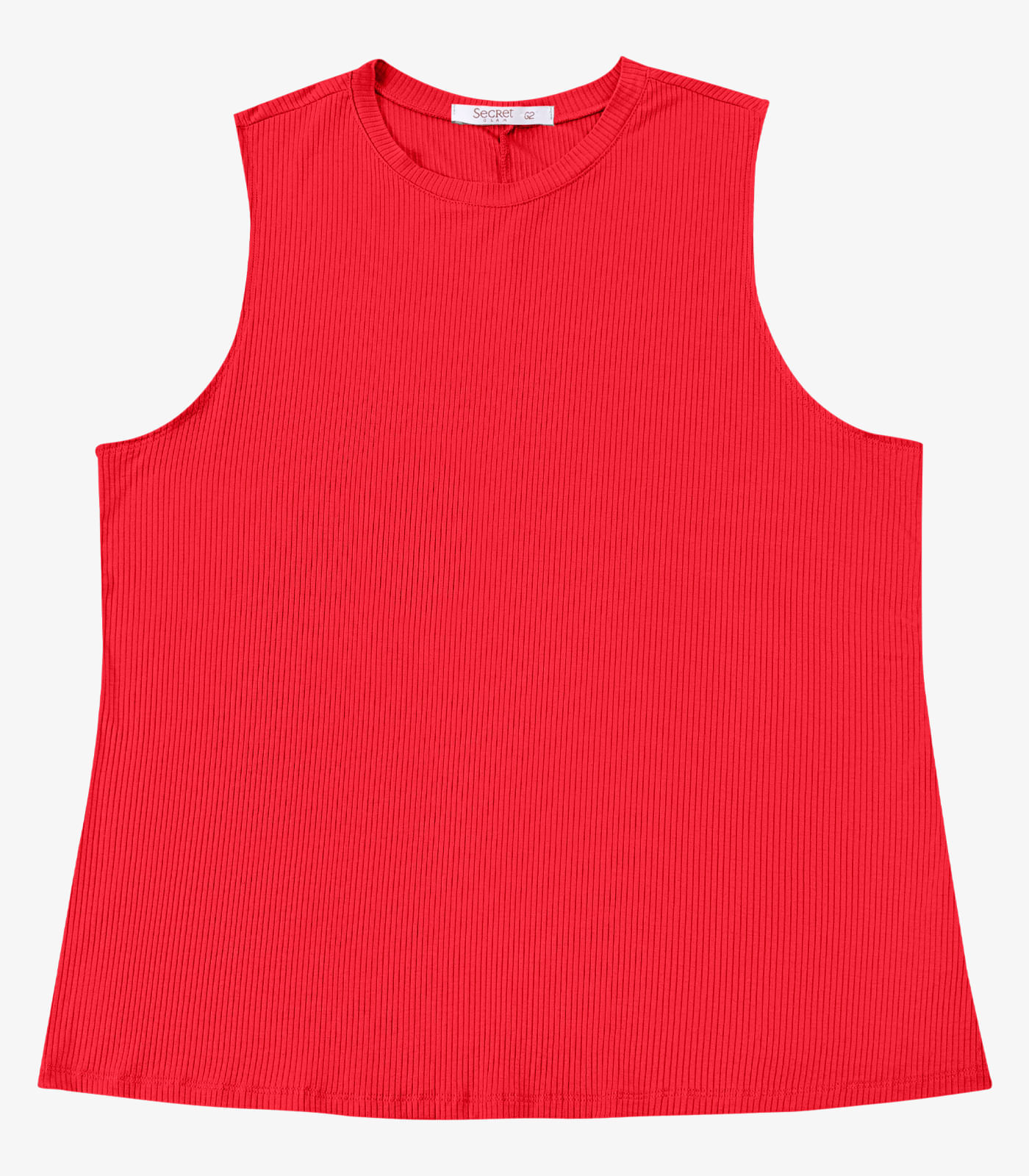 Regata Feminina Canelada Plus Size Secret Vermelho