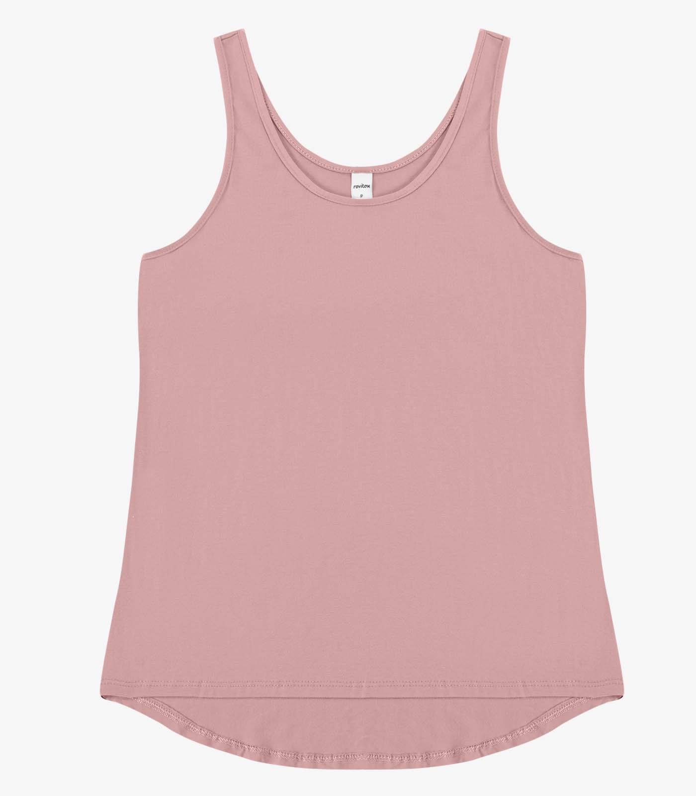 Regata Feminina Básica em Viscotorcion Rovitex Rosa