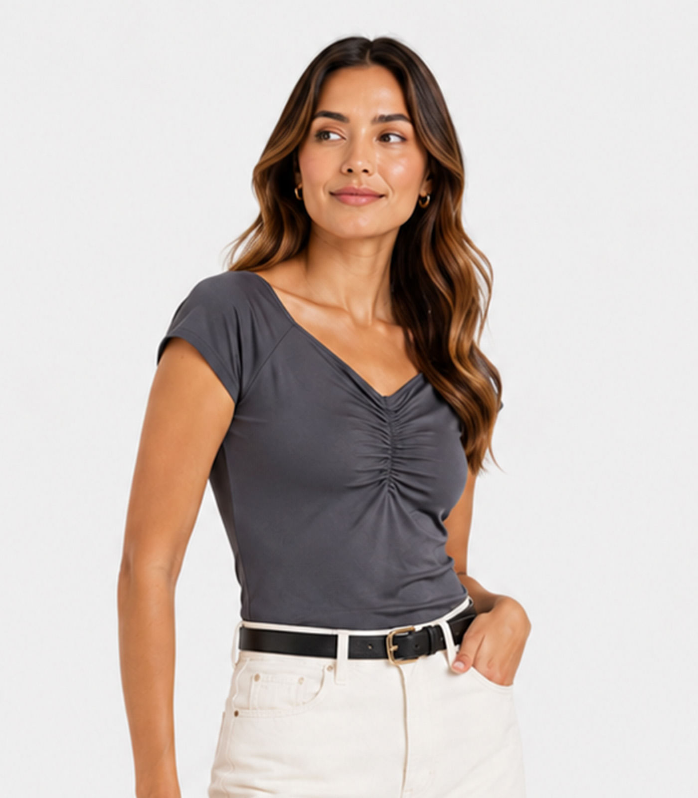 Blusa Feminina Em Touch Skin Infinita Cor Cinza