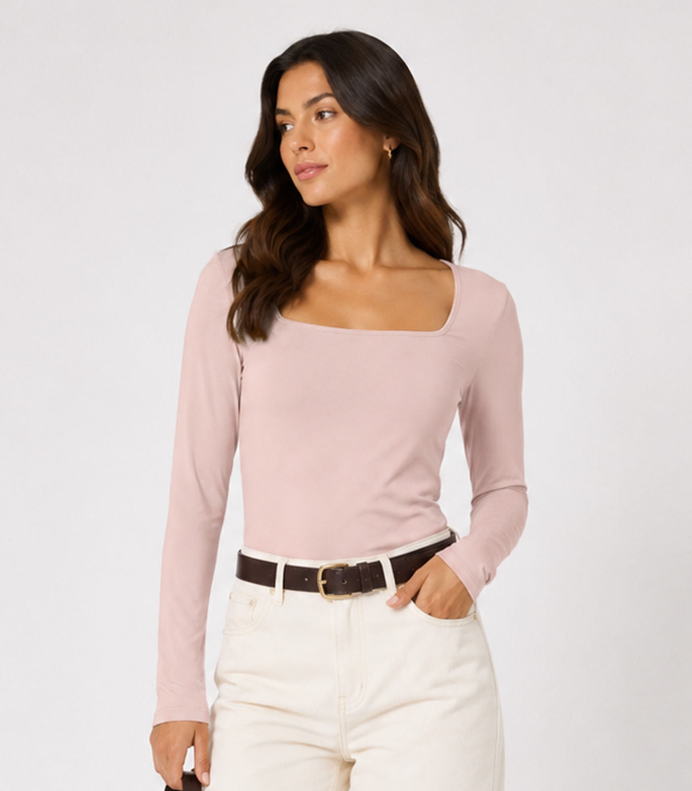 Blusa Manga Longa Feminina Infinita Cor Rosa