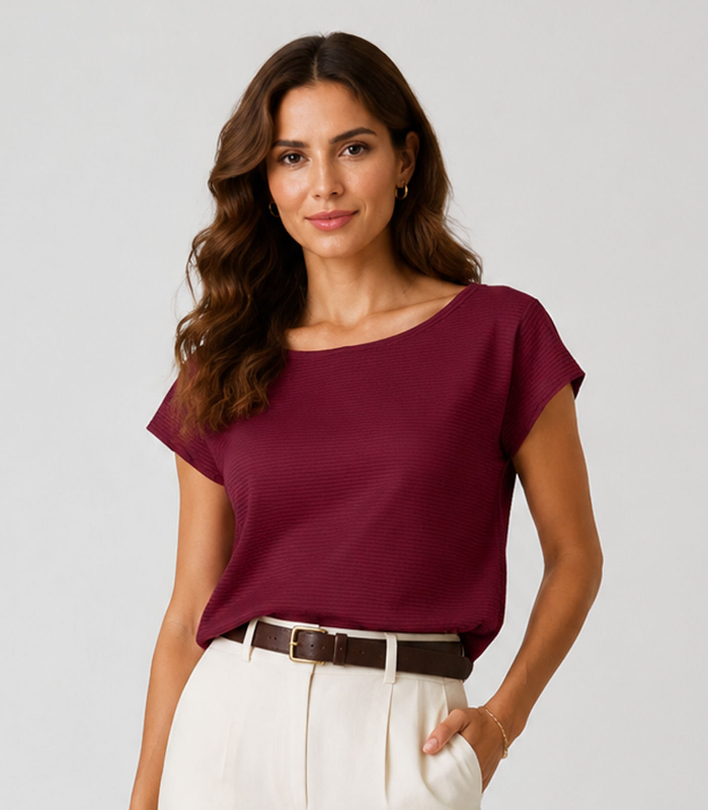 Blusa Feminina Em Tecido Classic Infinita Cor Vermelho
