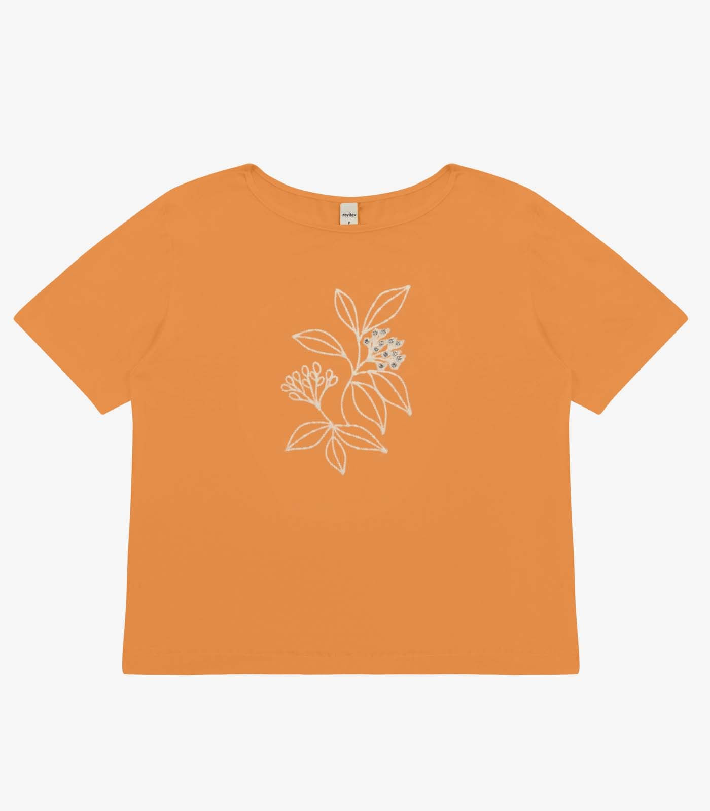 Blusa Feminina Viscotorcion Com Estampa Rovitex Marrom