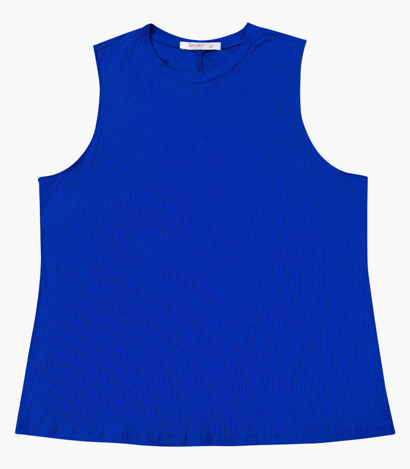 Regata Feminina Canelada Plus Size Secret Azul