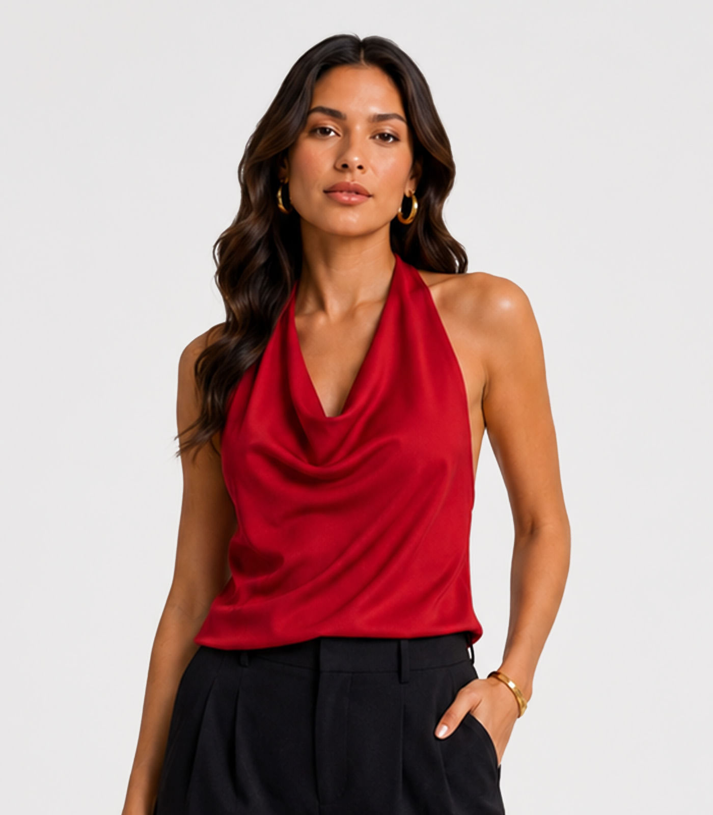 Blusa Feminina Com Decote Degagê Infinita Cor Vermelho