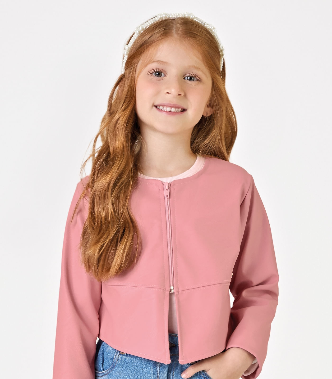 kacky Jaqueta Courino Feminina Infantil Trick Nick Rosa | FastStore PDP