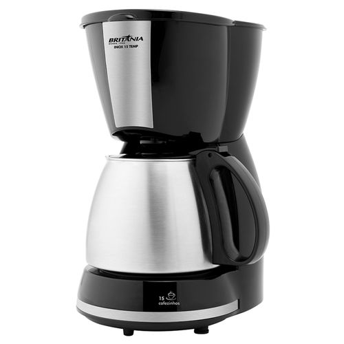 Cafeteira Elétrica Britânia Inox 15 Temp 220v Preto