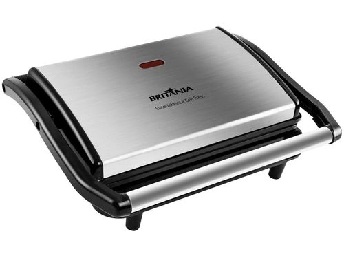Sanduicheira e Grill Britânia Press Inox Bgr27I 127V Preto