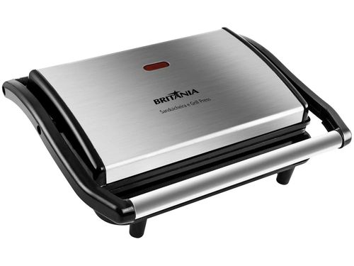 Sanduicheira e Grill Britânia Press Inox Bgr27I 127v Preto