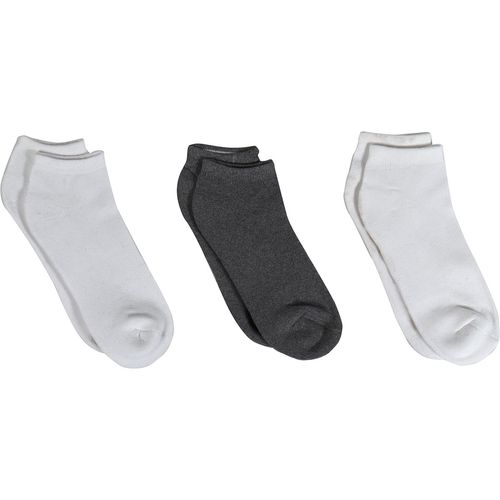 Kit 3 Meias Esportivas Cano Curto - 2 Brancas/ 1 Preta - Cia Da Meia