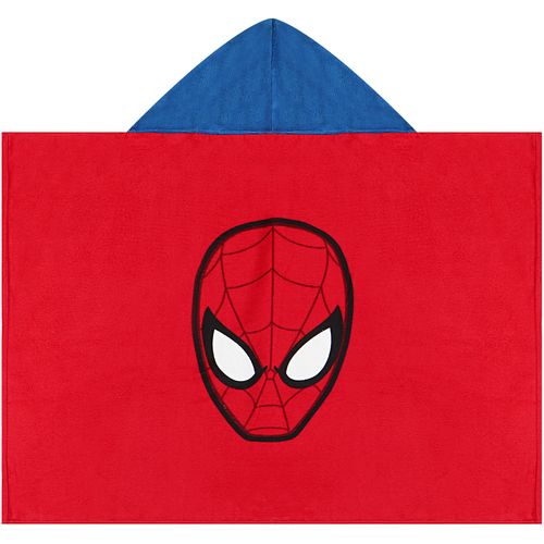 Toalha De Banho Capuz Spider Man Aveludada 70X90Cm