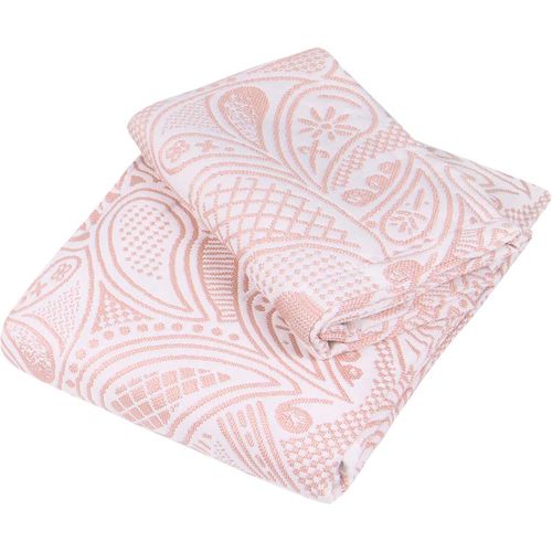 Colcha Solteiro 1 Porta Travesseiro Jacquard Memory Rosa J Serrano