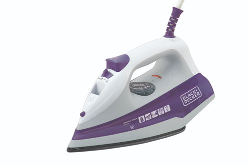 Ferro de Passar a Vapor Black e Decker com Base Antiaderente 127v Roxo