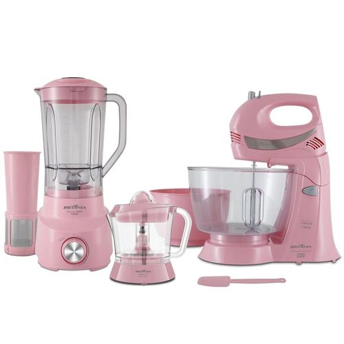 Kit Cozinha Britânia Bkt51R Rosa 127V