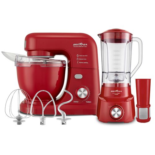 Conjunto de Cozinha Britânia Bkt78 127V Vermelho