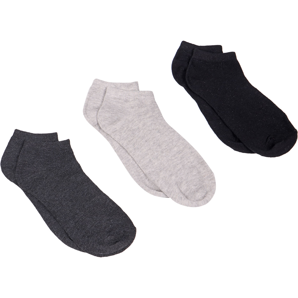 Kit 2 Pares De Meias Curtas Pretas