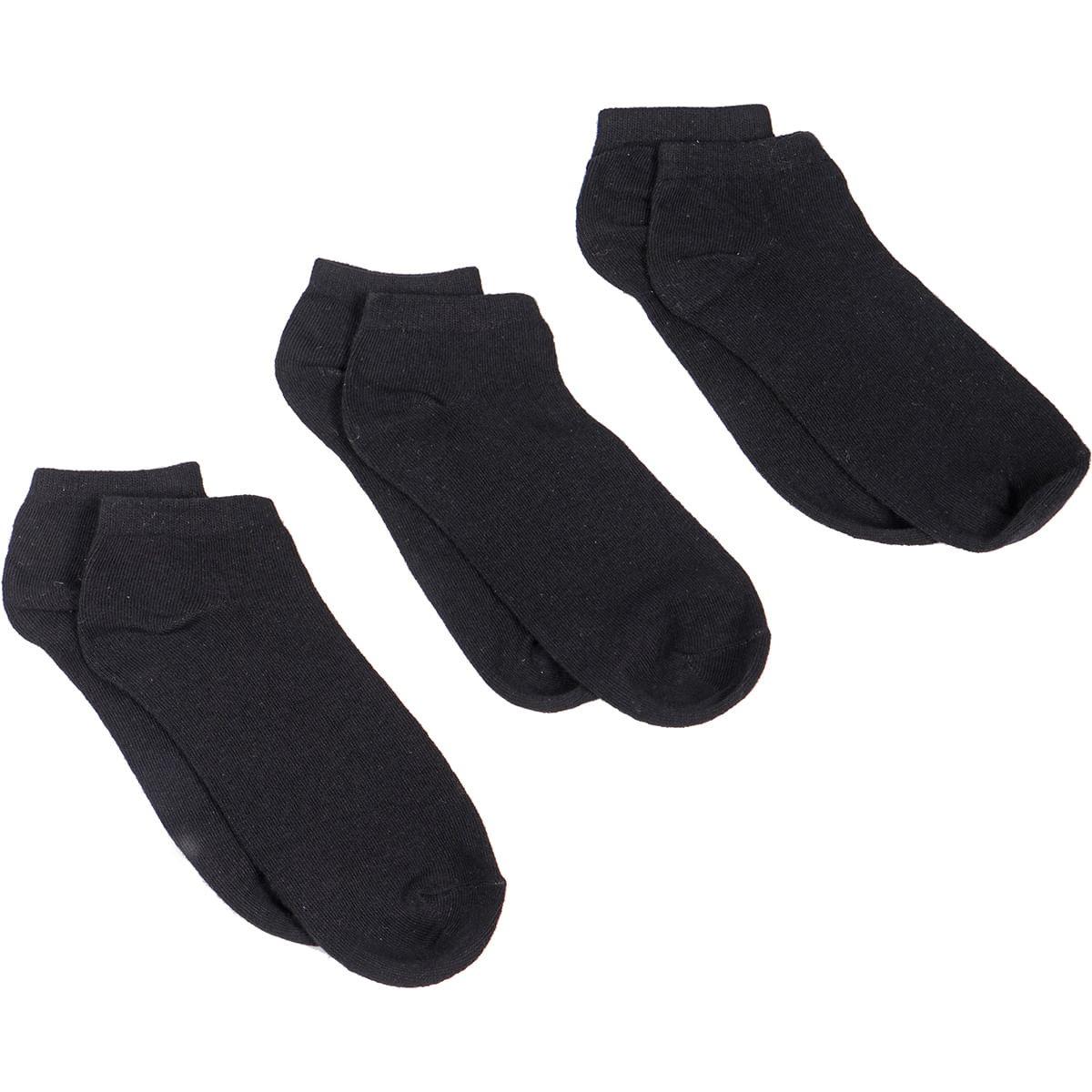 Kit 2 Pares De Meias Curtas Pretas