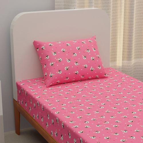 Jogo De Cama Malha Buldog Pink