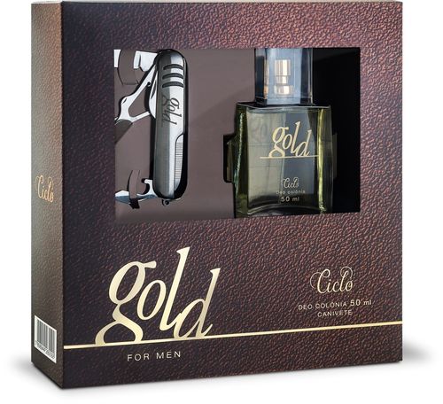 Kit Gold (Masculino) (Canivete + Deo Colonia 50ml) - Ciclo