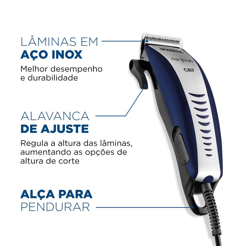 Cortador-De-Cabelos-Hair-Stylo-Cr7-Mondial-Azul-Prata-10W-127V---CR-07