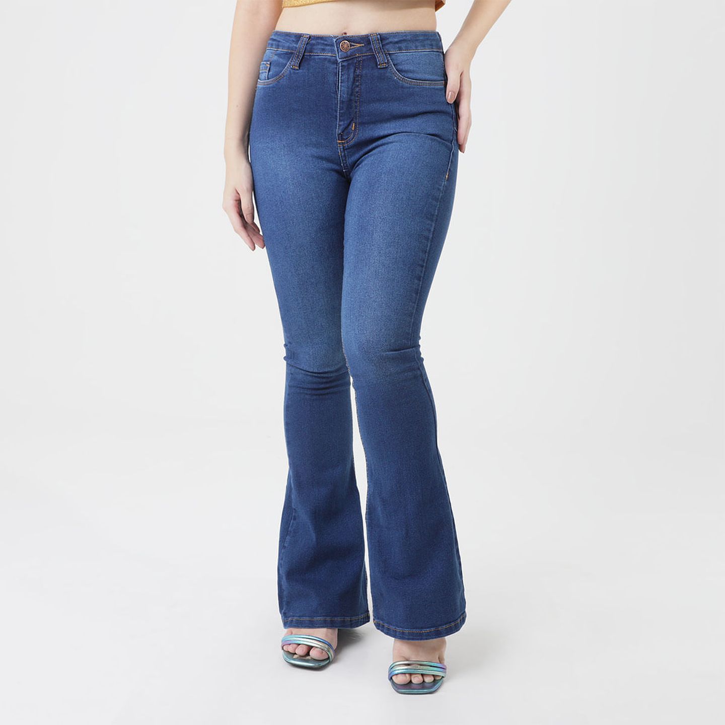 CALÇA JEANS FLARE SKINNY