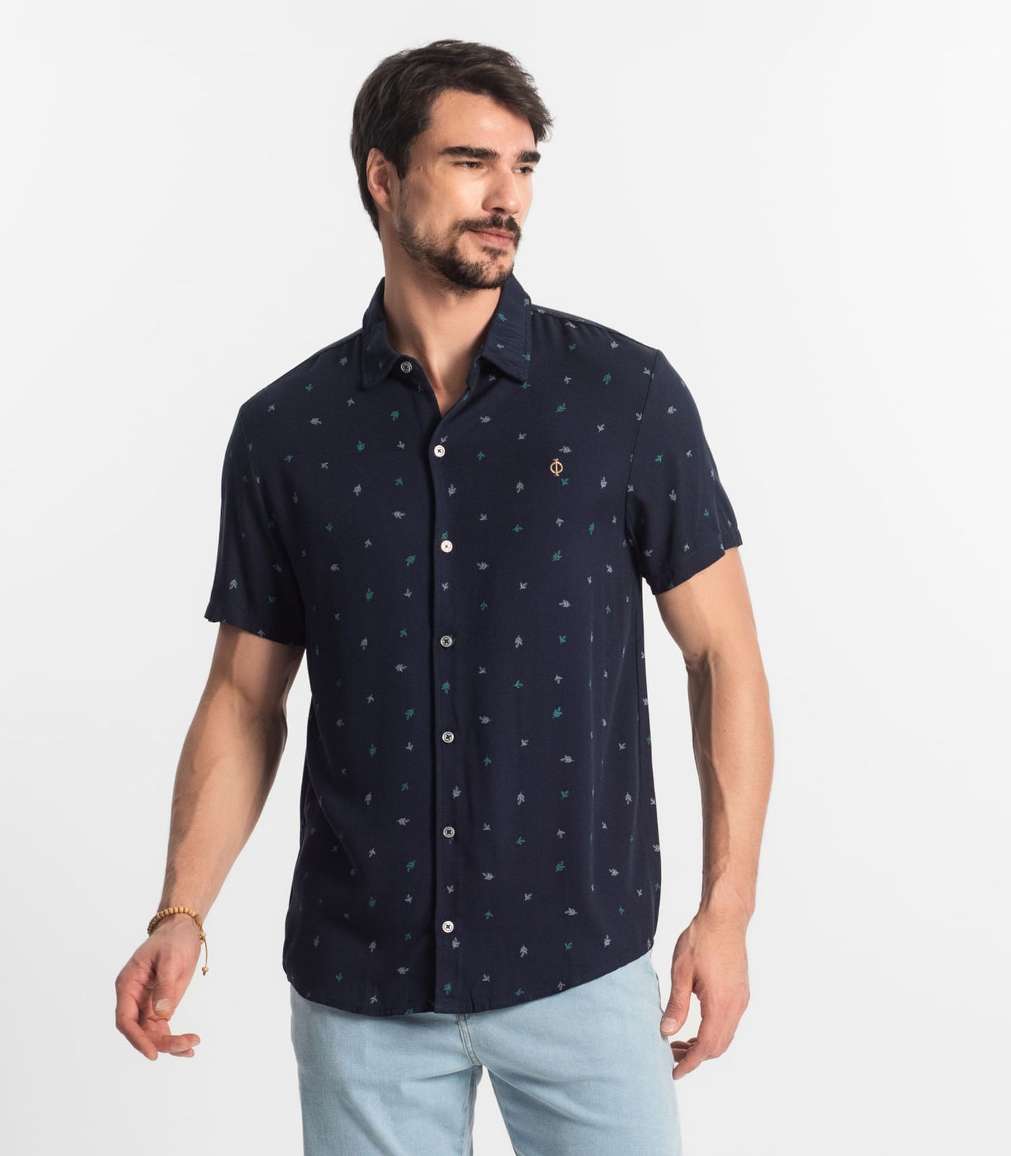 Camisa Masculina Em Tricoline Diametro Azul | FastStore PDP