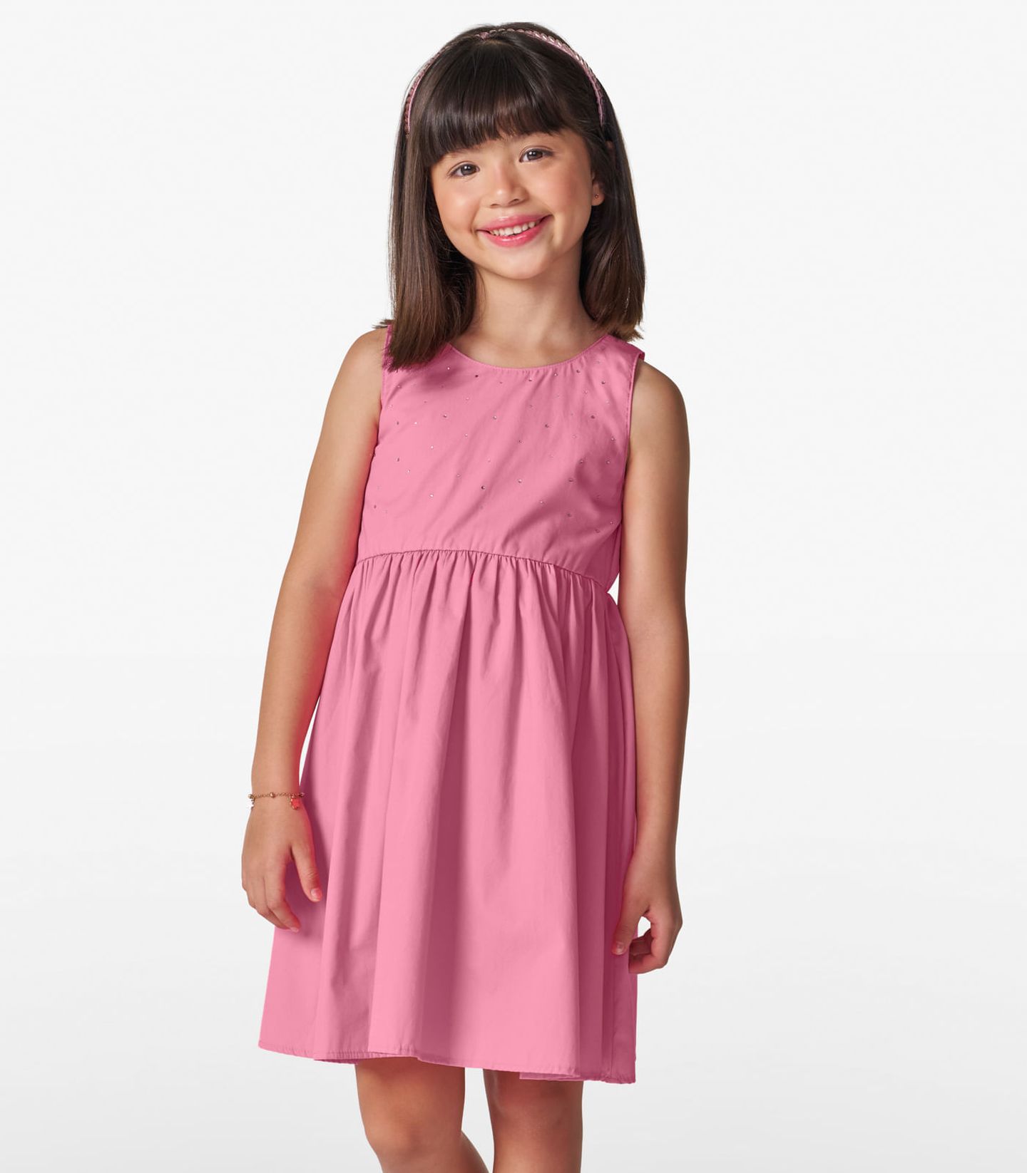 Vestido Feminino em Tricoline Trick Nick Rosa