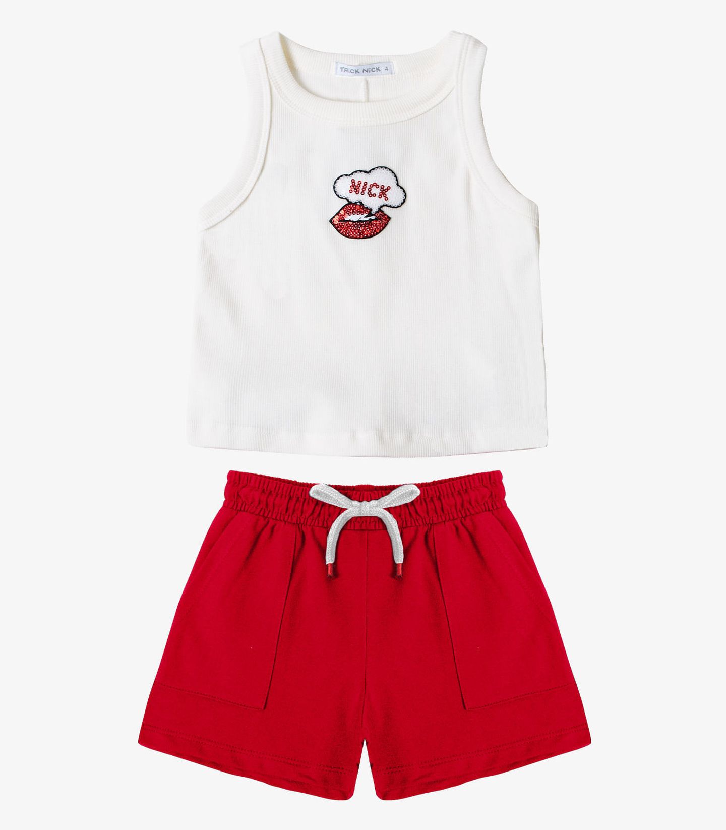 Conjunto Regata Com Shorts Infantil Trick Nick Bege | FastStore PDP