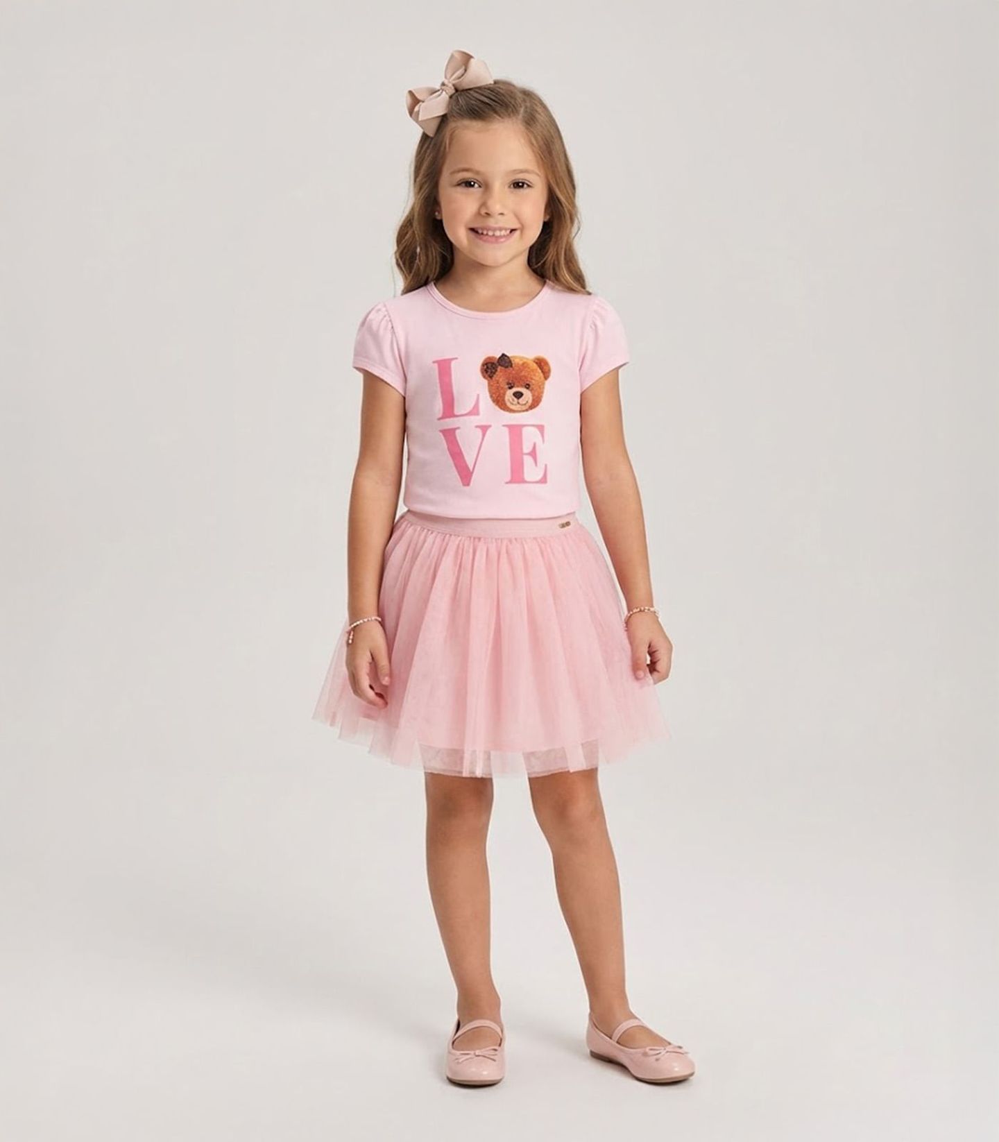 Blusa Infantil Feminina em Cotton Leve Trick Nick Rosa | FastStore PDP
